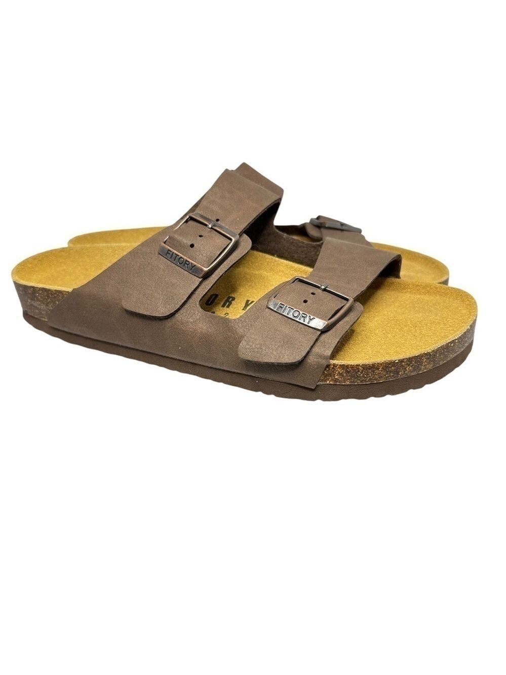 Fitory Arch Pro 2.0 Men’s Brown Sandals Size 11 Adjustable Buckle Comfort Slides
